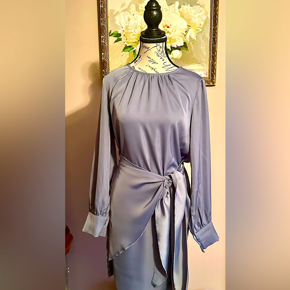 Purple haze wrap skirt party dress